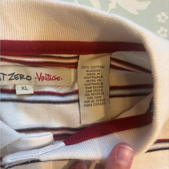 Vintage Y2K stripped men’s short sleeve polo size XL - Picture 3 of 3